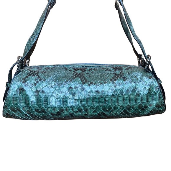 CESARE PACIOTTI GENUINE PYTHON SKIN CLUTCH PURSE HANDBAG BAG VINTAGE NEW - Picture 5 of 10